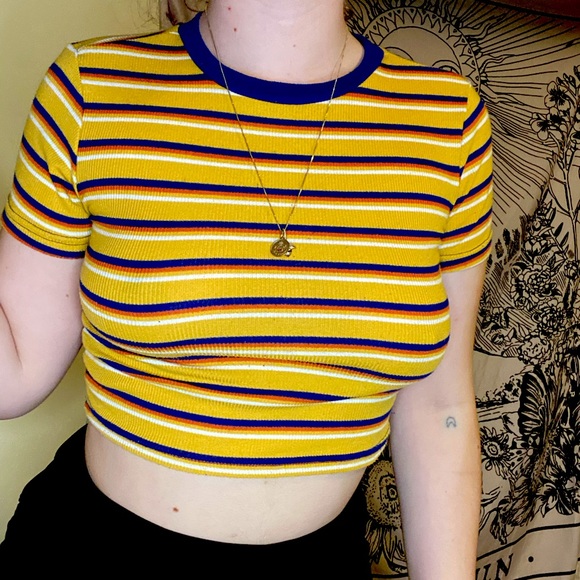 ribbed striped crop top - Picture 3 of 3
